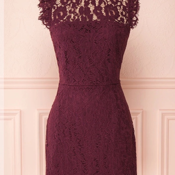 Burgundy Lace Dress - Picture 1 of 4